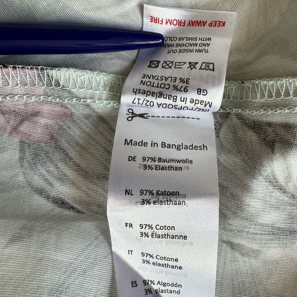 NWT HELL BUNNY RETRO 50S VINTAGE STYLE GREEN FLORAL TAHITI SKIRT SIZE SMALL - Picture 13 of 15